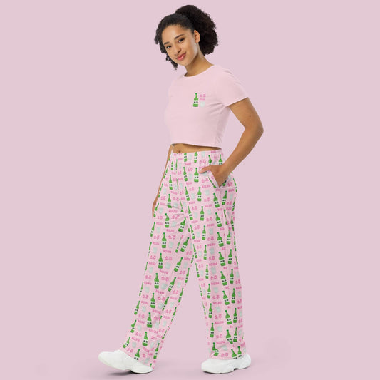 Soju Pajamas Set - Pink / White