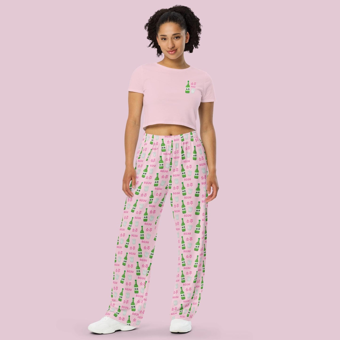 Soju Pajamas Set - Pink / White