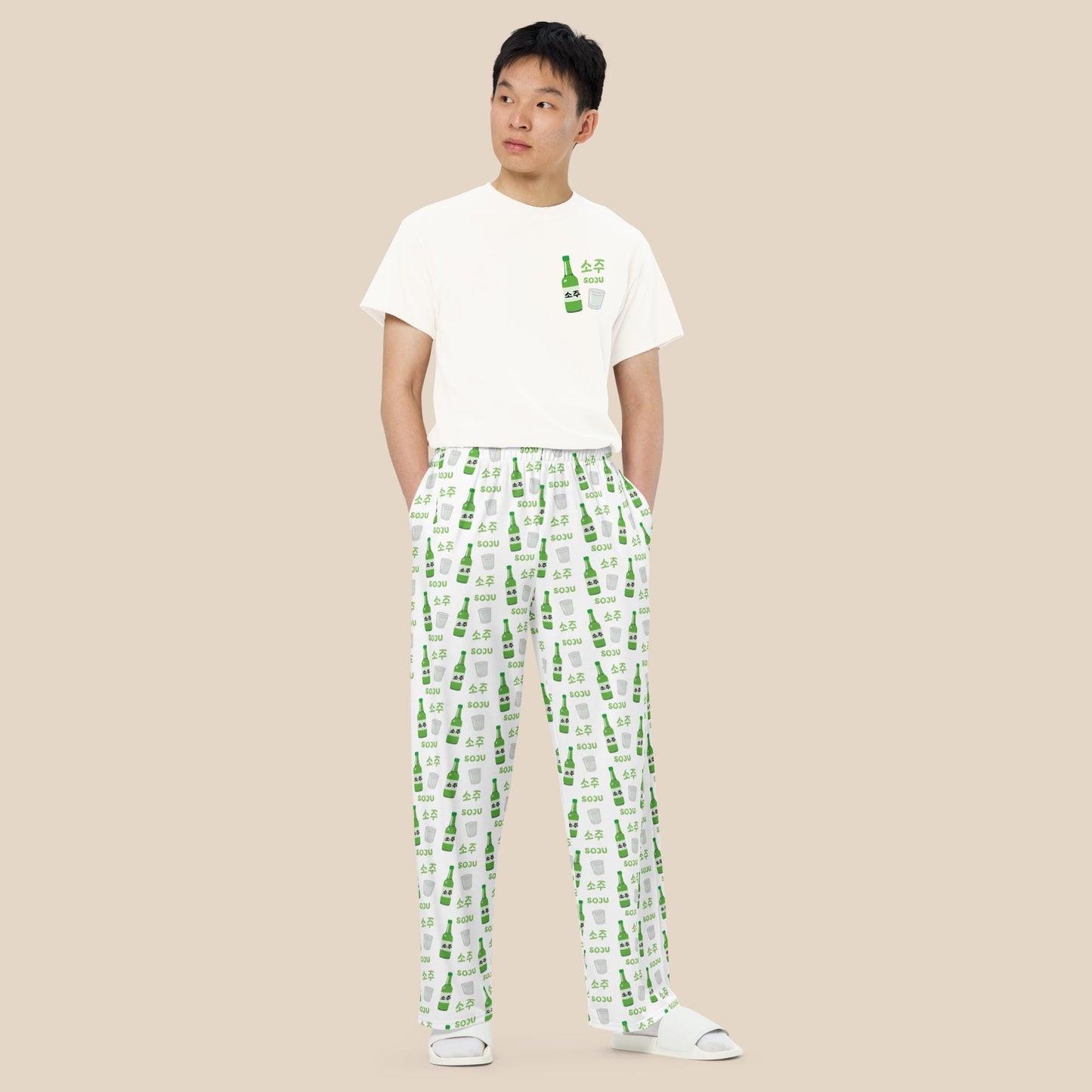 Soju Pajamas Set - Pink / White