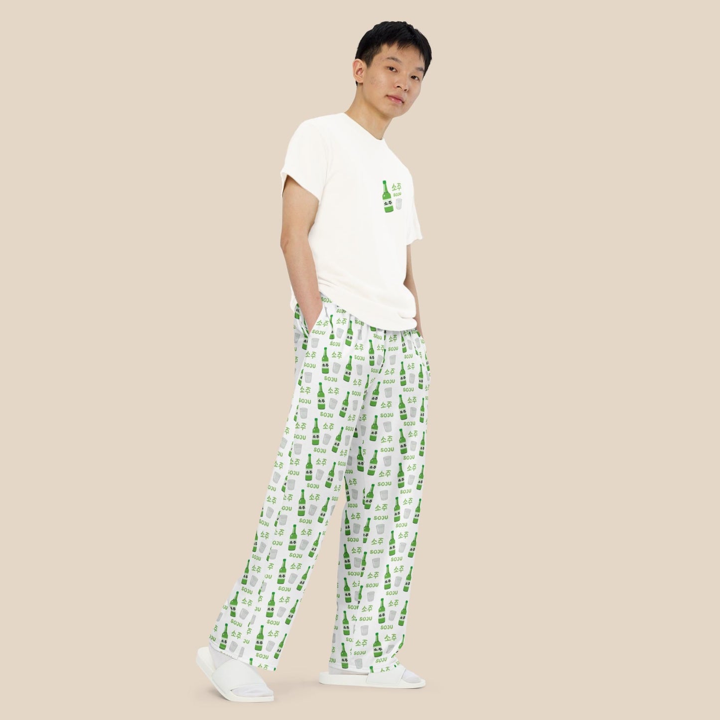 Soju Pajamas Set - Pink / White