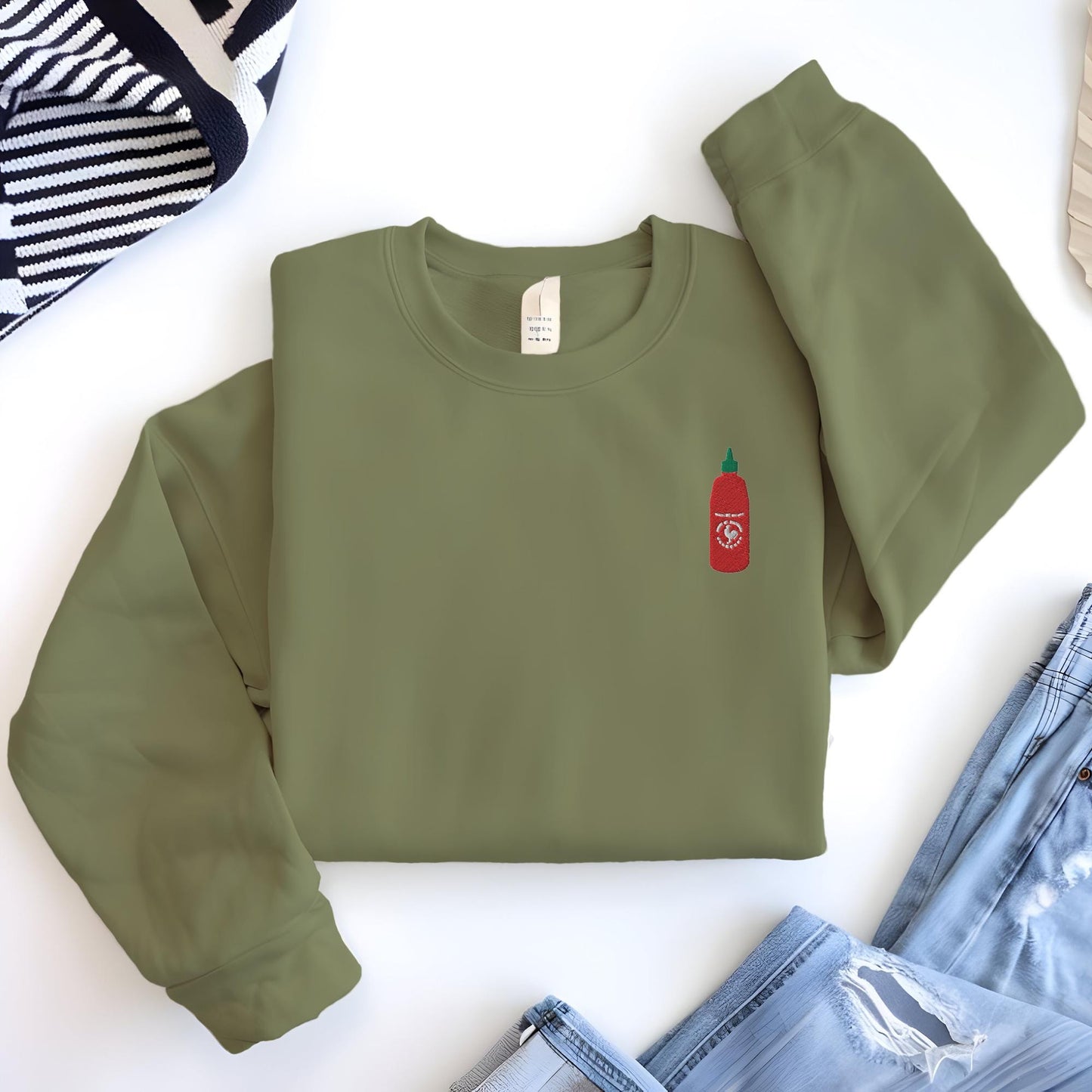Sriracha Embroidered Sweatshirt