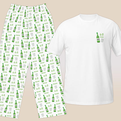 Soju Pajamas Set - Pink / White